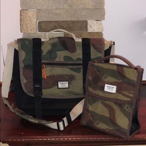 Matching Camo Burton Laptop Bag and Lunch Bag